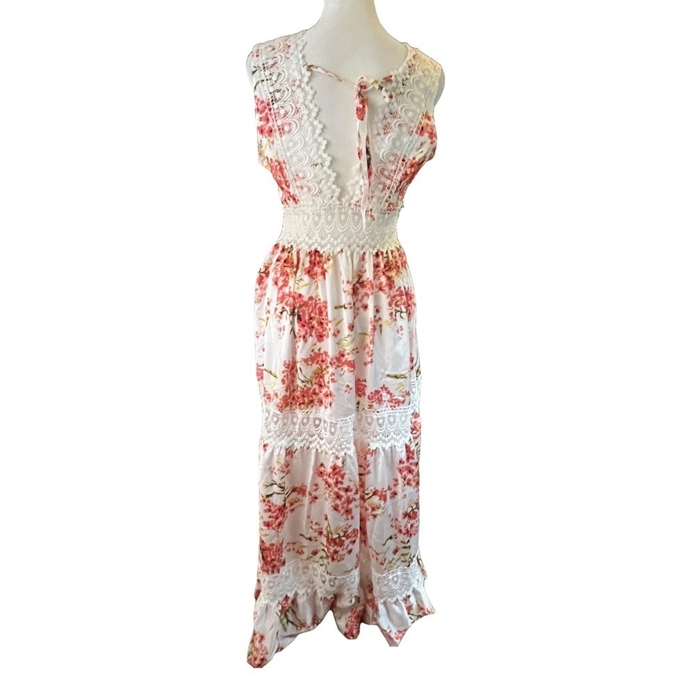 Floral Lace Maxi Sun Festival Spring Dress
